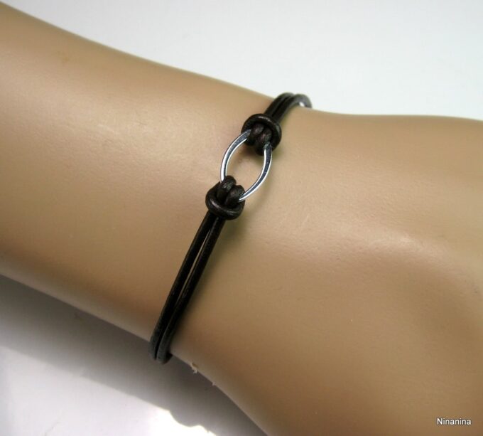 N2981terb_bracelet_cordon_cuir_anneau_argent_massif