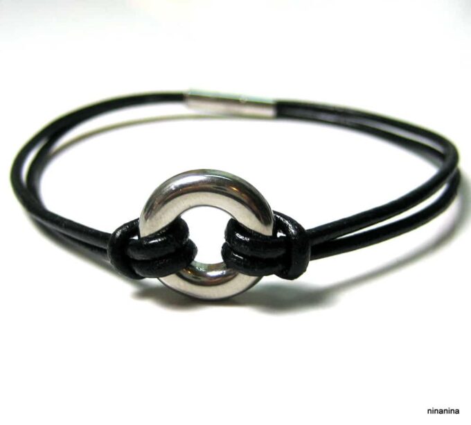 N2990terh_bracelet_cordoncuir_et_cible_acier_inoxydable