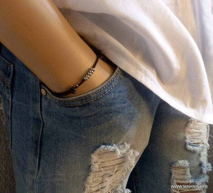 N2991c_Bracelet_homme_femme_cordon_cuir_perles_acier_inoxydable_NINANINA