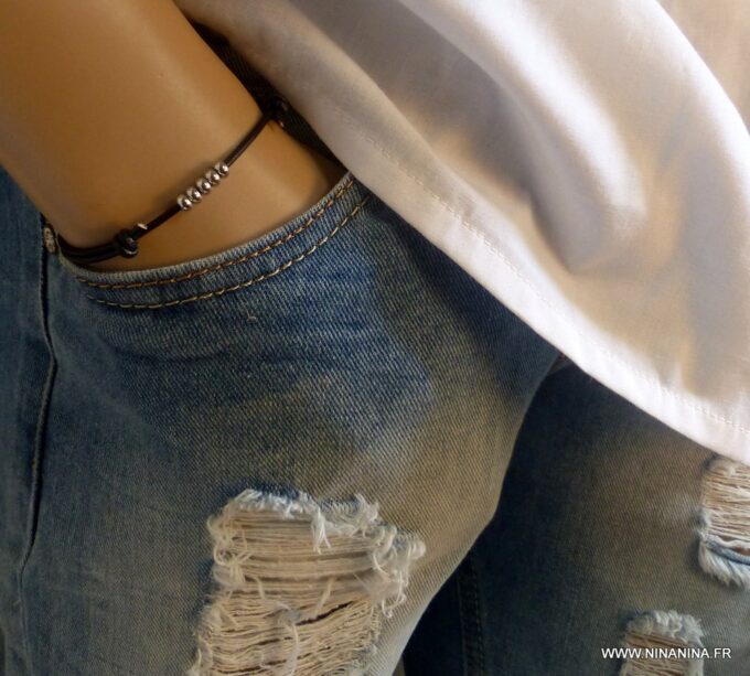 N2991k_Bracelet_homme_femme_cordon_cuir_perles_acier_inoxydable_NINANINA