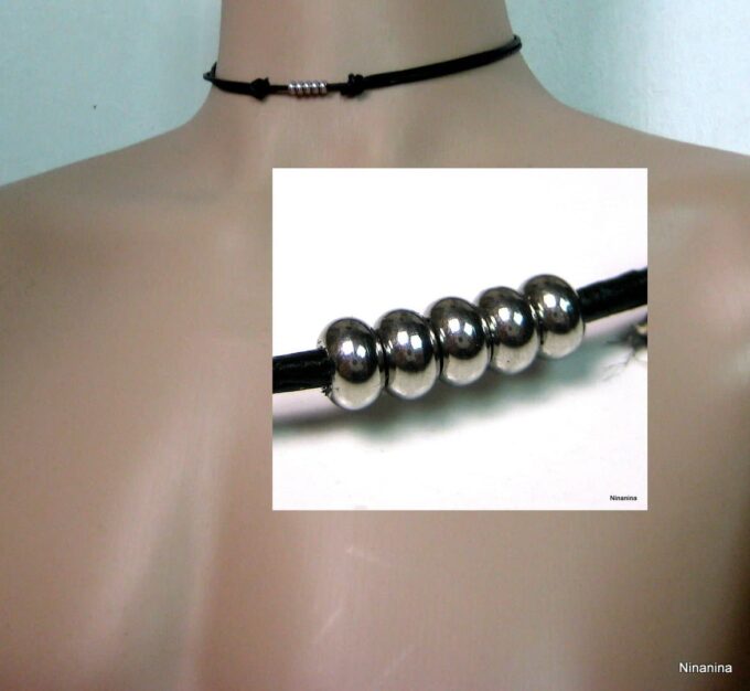 N2992terg_collier_homme_cordon_cuir_rondelles_acier_inoxydable