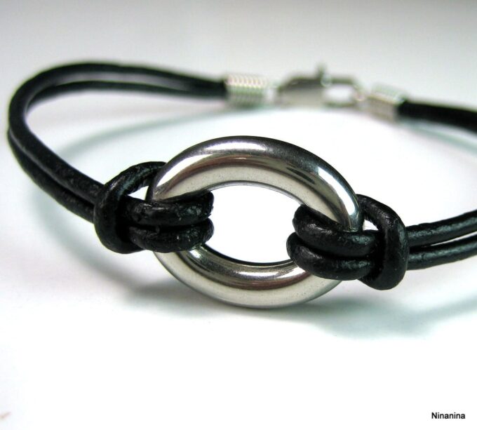 N3005terd_bracelet_cordon_cuir_et_anneau_acier_inoxydable