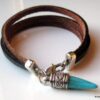 N3014BIS_bracelet_corne_cuir_turquoise