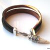 N3014_bracelet_homme_cuir_et_corne_blanche