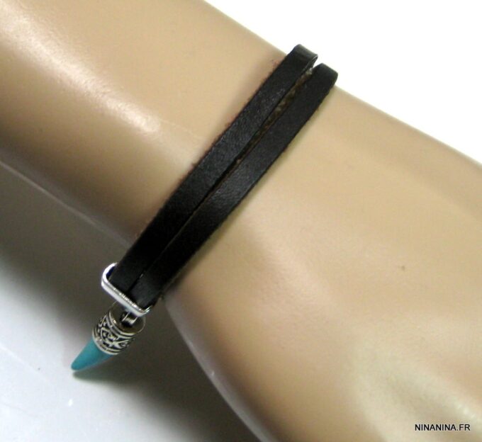 N3014terc_bracelet_homme_cuir_corne_turquoise