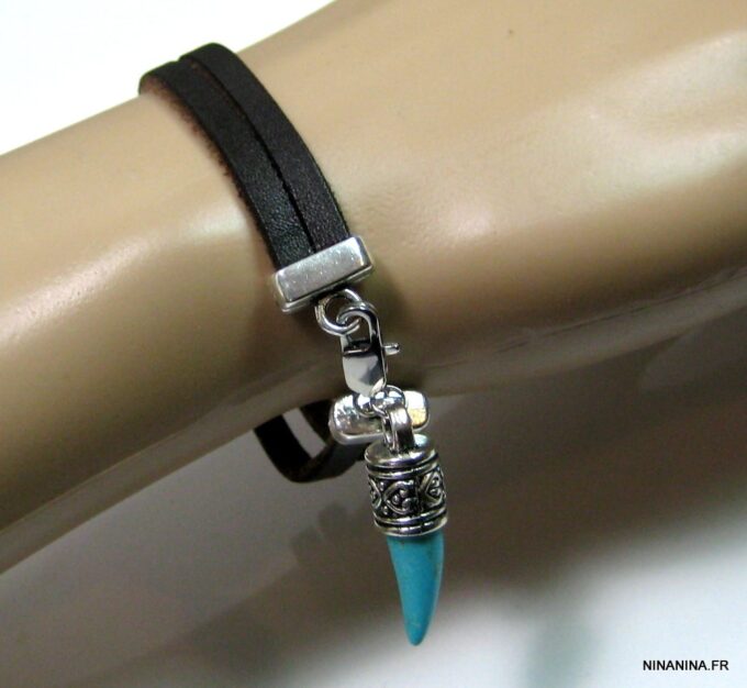 N3014terd_bracelet_homme_cuir_corne_turquoise