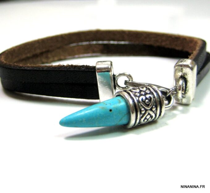 N3014terg_bracelet_homme_cuir_corne_turquoise