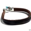 N3014terh_Bracelet_homme_cuir_corne_dent_de_tigre_turquoise