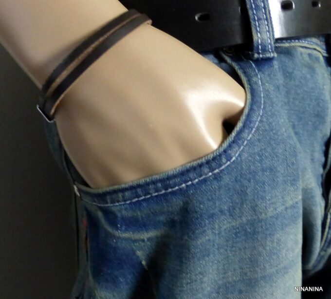 N3014teri_Bracelet_homme_cuir_corne_dent_de_tigre_turquoise