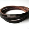 N3031_bracelet_homme_3_tours_cuir_et_acier_inoxydable