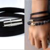 N3031b_Bracelet_homme_cuir_3_tours_fermoir_acier_inoxydable_-_Bijoux_Bracelets_en_ligne_Ninanina