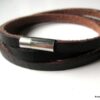 N3031h_bracelet_homme_3_tours_cuir_et_acier_inoxydable