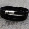 N3031i_Bracelet_homme_cuir_3_tours_fermoir_acier_inoxydable_-_Bijoux_Bracelets_en_ligne_Ninanina