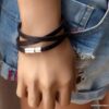 N3031j_Bracelet_homme_cuir_3_tours_fermoir_acier_inoxydable_-_Bijoux_Bracelets_en_ligne_Ninanina