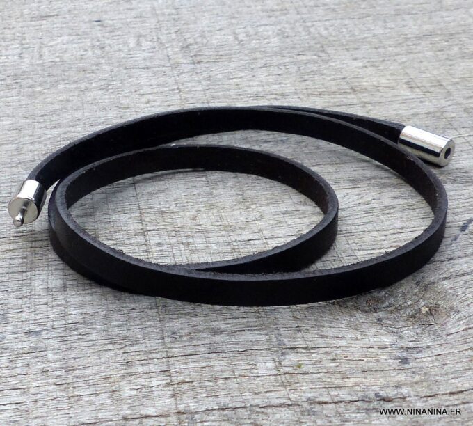 N3031k_Bracelet_homme_cuir_3_tours_fermoir_acier_inoxydable_-_Bijoux_Bracelets_en_ligne_Ninanina