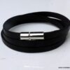 N3031n_Bracelet_homme_cuir_3_tours_fermoir_acier_inoxydable_-_Bijoux_Bracelets_en_ligne_Ninanina