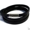 N3031terd_Bracelet_homme_cuir_3_tours_cuir_fermoir_acier_inoxydable