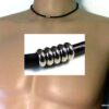 N3036tera_Collier_homme_cordon_cuir_rondelles_acier_inoxydable