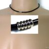 N3036terg_Collier_homme_cordon_cuir_rondelles_acier_inoxydable