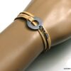 N3037terc_Bracelet_cible_2_tours_cuir_et_acier_inoxydable