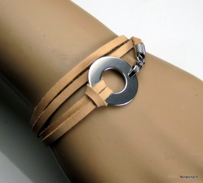 N3037tere_bracelet_xrap_cuir_et_disque_acier_inoxydable
