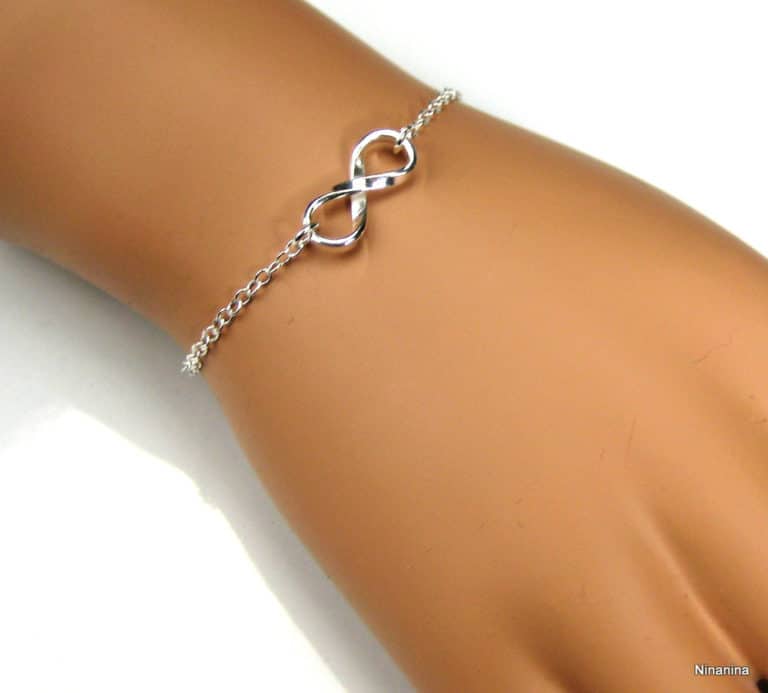Bracelet Argent femme fin et minimaliste symbole infini Ninanina