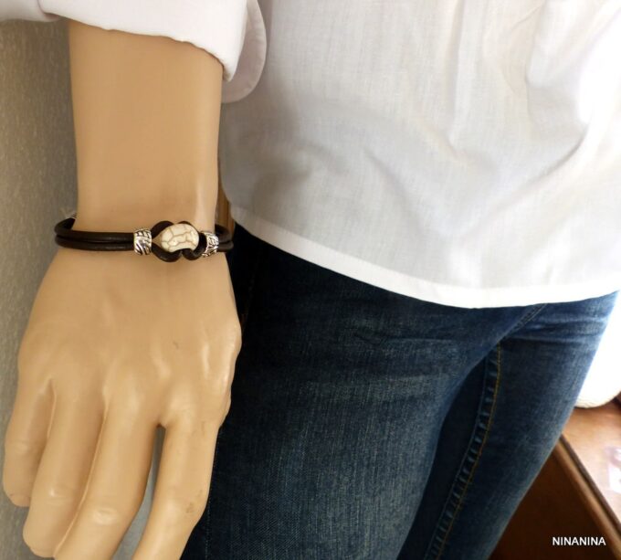 N3054a_bracelet_homme_cuir_perle_blanche_ou_turquoise