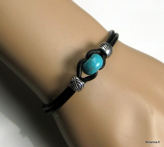 N3054terc_bracelet_cordon_cuir_et_turquoise