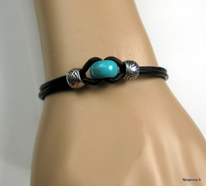 N3054terg_bracelet_cordon_cuir_et_turquoise