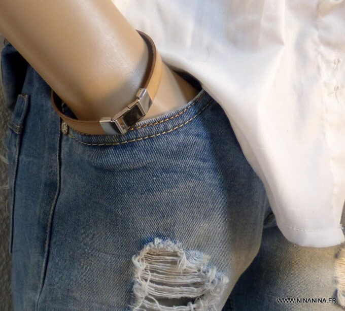 N3057a_Bracelet_homme_femme_cuir_personnalise_fermoir_acier_argente_NINANINA-1