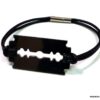 N3080_bracelet_cordon_cuir_lame_de_rasoir_acier_inoxydable