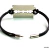 N3080terb_Bracelet_cordon_cuir_lame_de_rasoir_acier_inoxydable