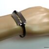 N3080terc_Bracelet_cordon_cuir_lame_de_rasoir_acier_inoxydable