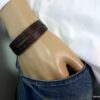 N3085b_Bracelet_homme_cuir_personnalise_chiffres_romains_fermoir_acier_inoxydable
