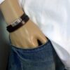 N3085d_Bracelet_homme_cuir_personnalise_chiffres_romains_fermoir_acier_inoxydable