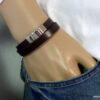 N3085j_Bracelet_homme_cuir_personnalise_chiffres_romains_fermoir_acier_inoxydable