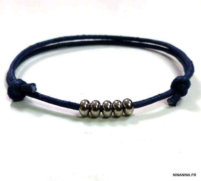 N3120tera_bracelet_cordon_bleu_perles_acier_inoxydable