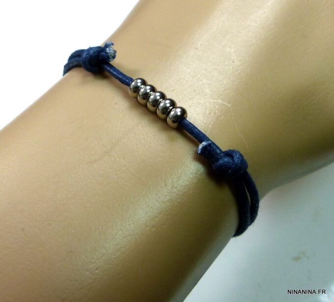 N3120terb_bracelet_cordon_bleu_perles_acier_inoxydable