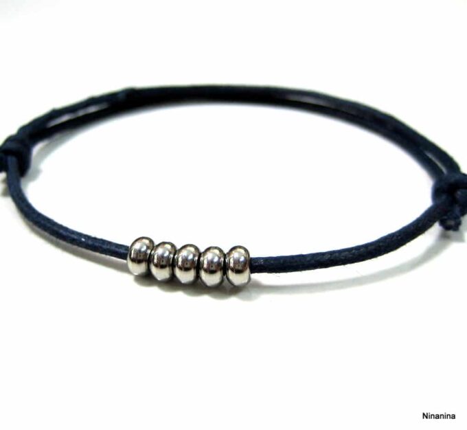 N3120terc_bracelet_cordon_rondelle_acier_inoxydable