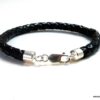 N3175terc_Bracelet_homme_cuir_tresse_fermoir_argent_massif