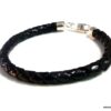 N3175terd_Bracelet_homme_cuir_tresse_fermoir_argent_massif