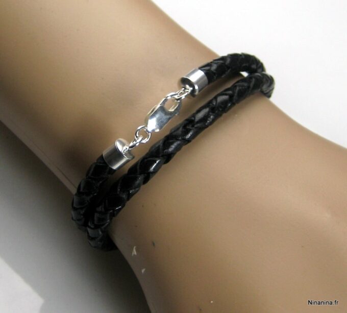 N3176terf_bracelet_cuir_tresse_et_argent_massif