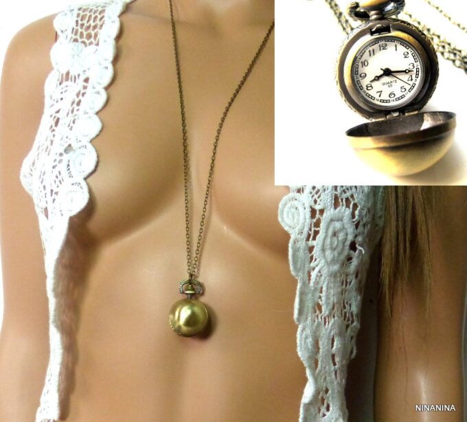 N3189terl_collier_long_sautoir_montre_gousset_boule_bronze-1