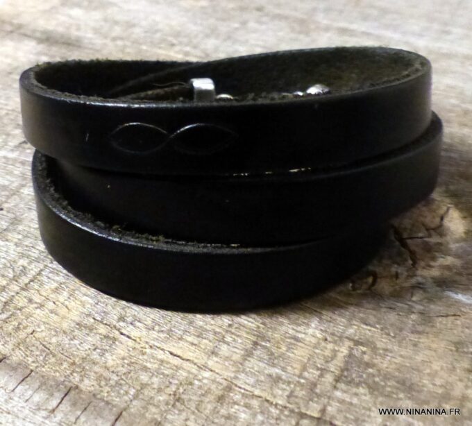 N3193b_Bracelet_homme_cuir_3_tours_symbole_infini_grave_-Bijoux_en_ligne_NINANINA