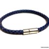 N3225_Bracelet_homme_cuir_bleu_tresse_fermoir_acier_inoxydable_-_Bijoux_en_ligne_NINANINA