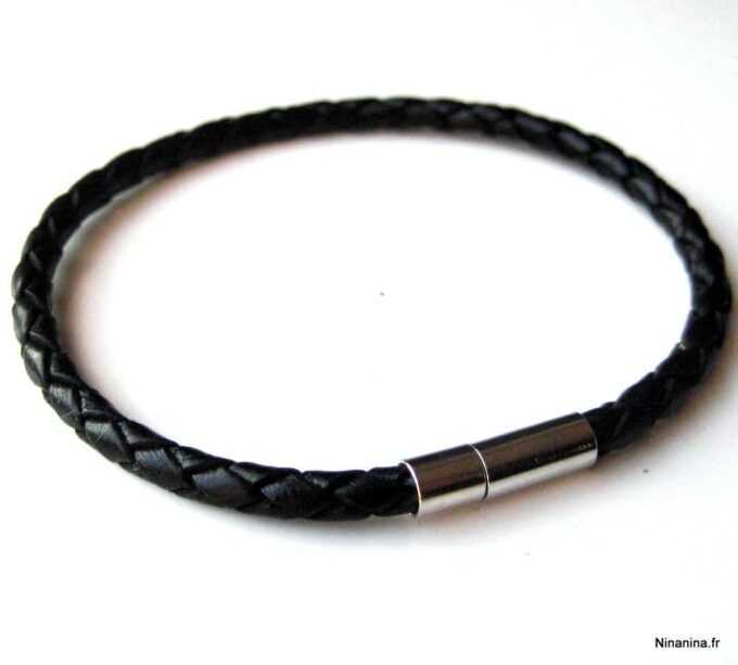 N3225a_bracelet_homme_cuir_tresse_et_acier_inoxydable