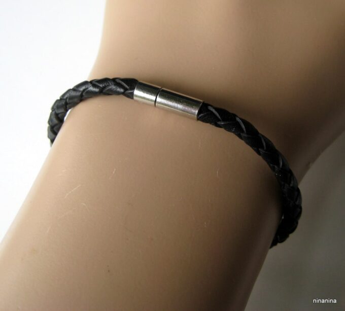 N3225tera_bracelet_cuir_tresse_acier_inoxydable