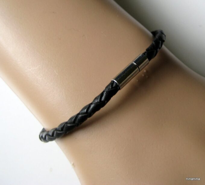 N3225terb_bracelet_cuir_tresse_acier_inoxydable