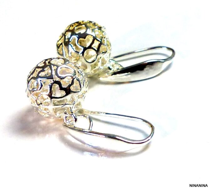 N3230terg_Boucles_doreilles_femme_boules_plaque_argent