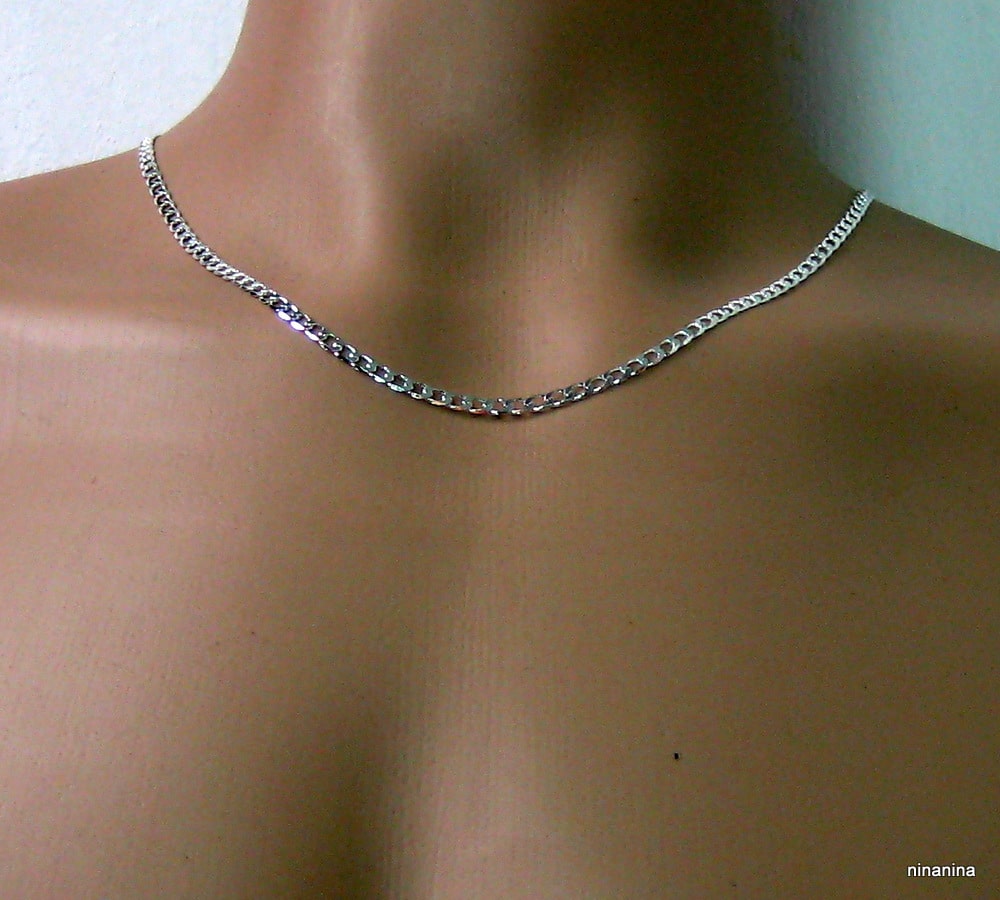 Chaine homme Plaqué Argent maille fantaisie